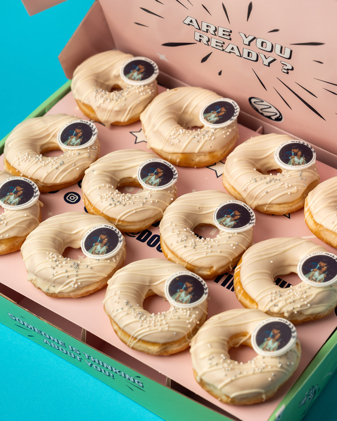 Hochzeit Mini-Donut Geschenkbox (vegan)