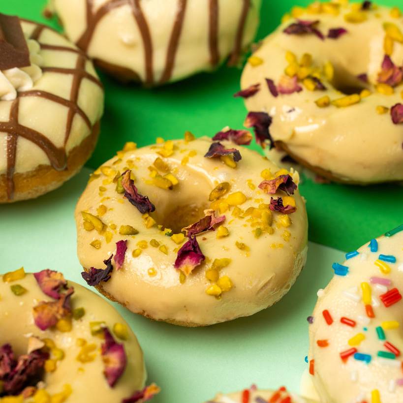 "Choccy Squad" glutenarme Mini Kuchen-Donut Geschenkbox