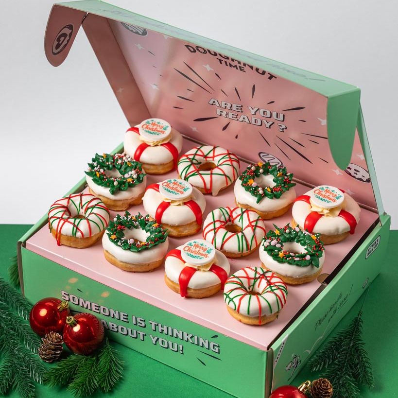 Confezione regalo di mini ciambelle "Vegan Christmas" (VG)