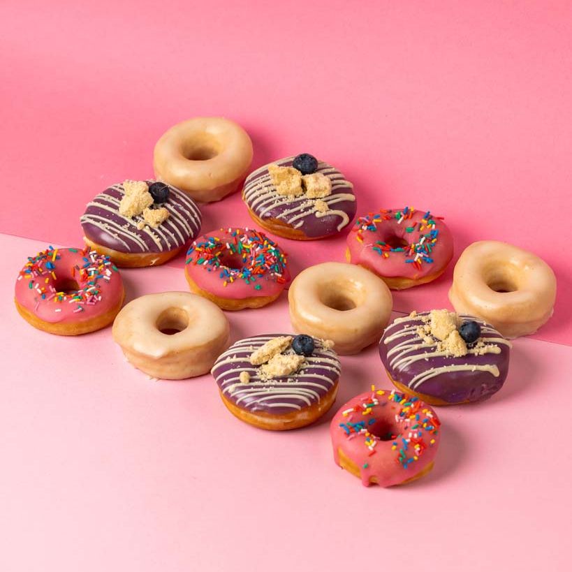 "Pink Party" Mini-Donut Geschenkbox (vegan)